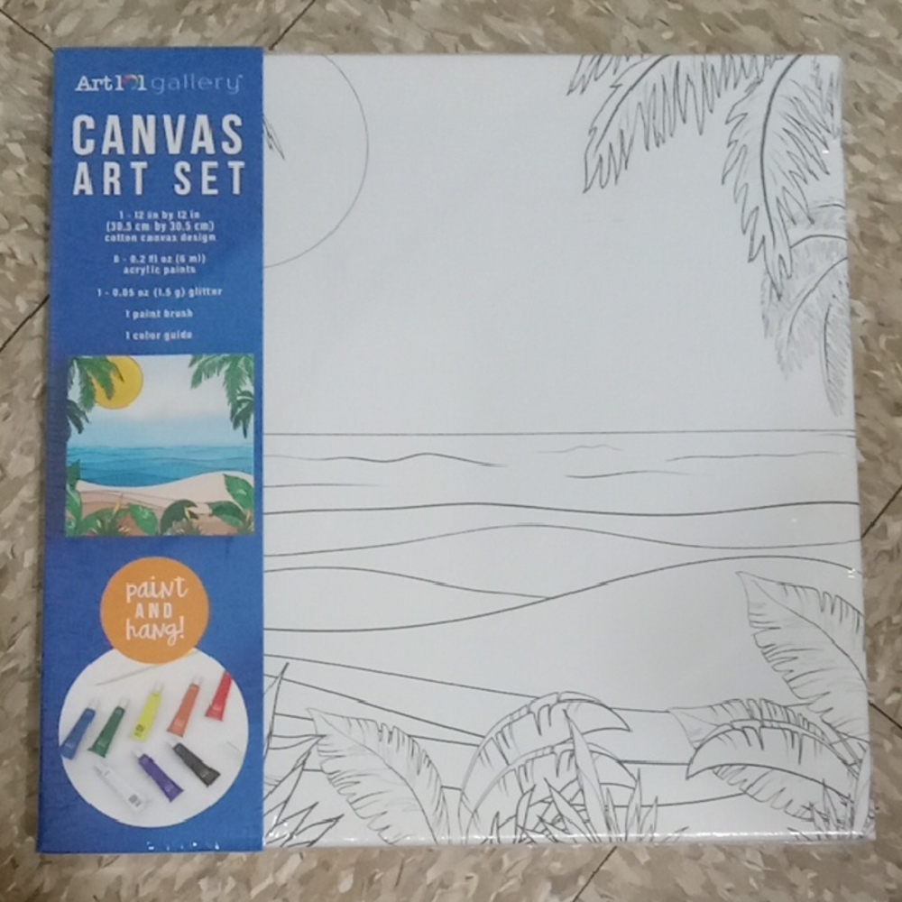 Art101 White Canvas Painting Art Set